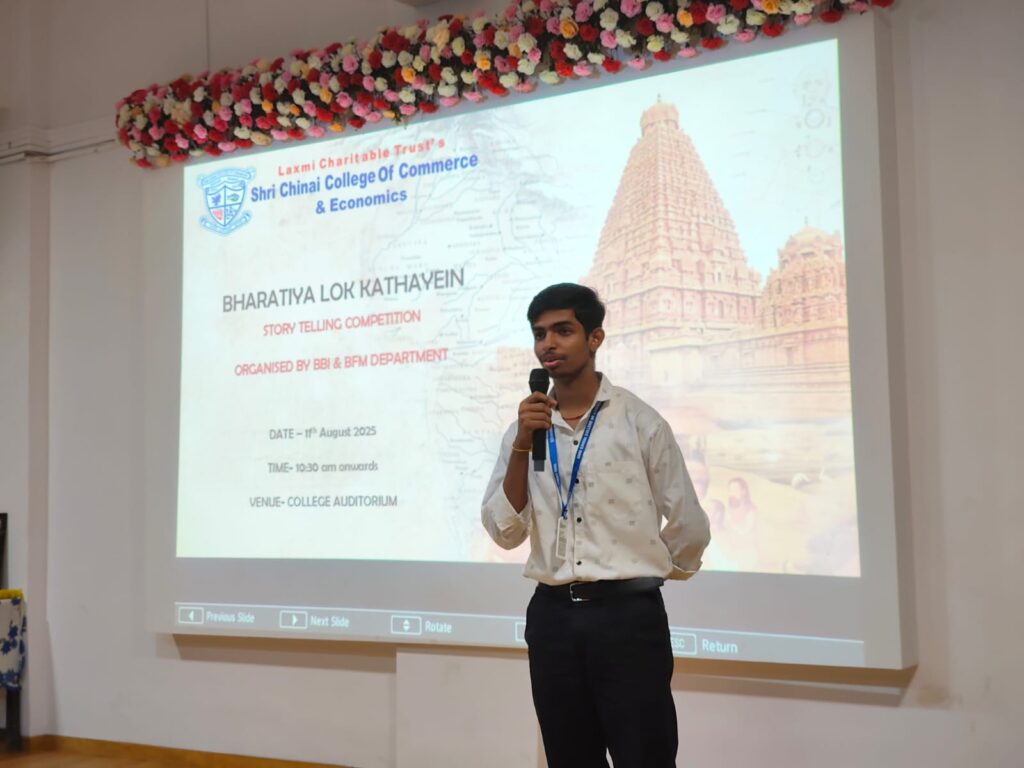 A storytelling competition titled “Bharatiya Lok Kathayein”