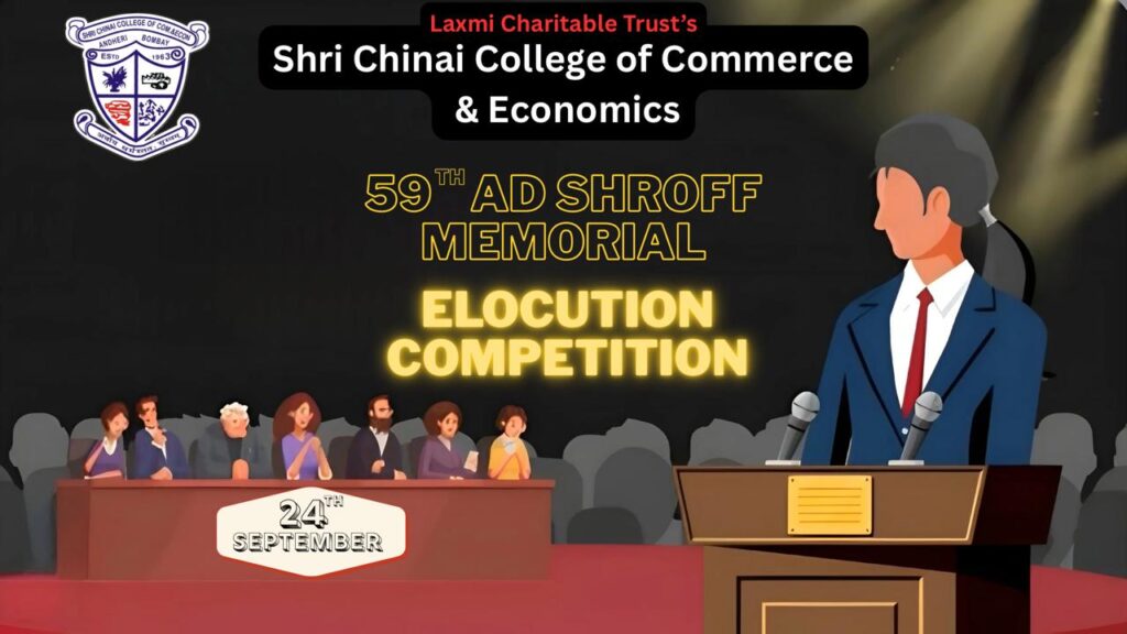 The 59th  AD Shroff Memorial Elocution Competition on 24th September 2025