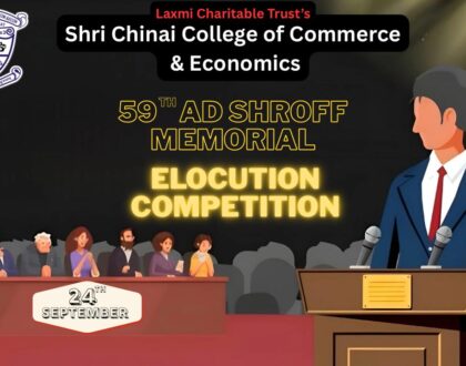 The 59th  AD Shroff Memorial Elocution Competition on 24th September 2025