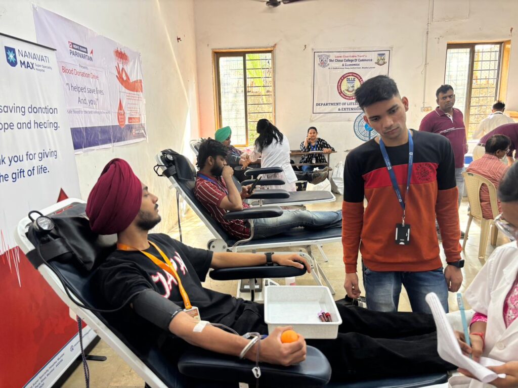 The Department of Lifelong Learning and Extension (DLLE) of successfully organised a Blood Donation Camp on 3rd December 2025 in the college campus.