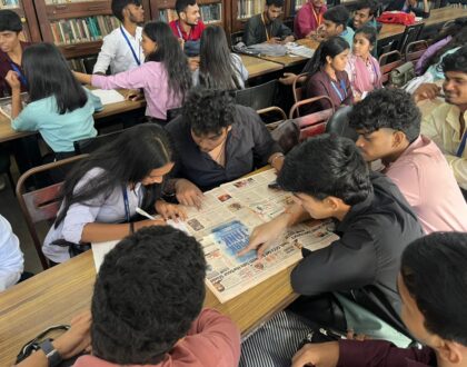 Newspaper Reading and Analysis Session on Budget Research 2026