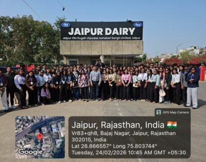 An Industrial Visit cum Educational Tour to Jaipur, Rajasthan from 22nd February 2026 to 26th February 2026.
