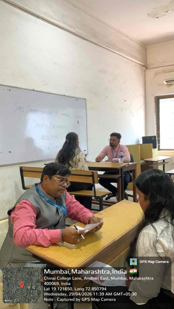 A Campus Placement Drive on 29th April 2026 (Wednesday) at 9:30 am in the College auditorium